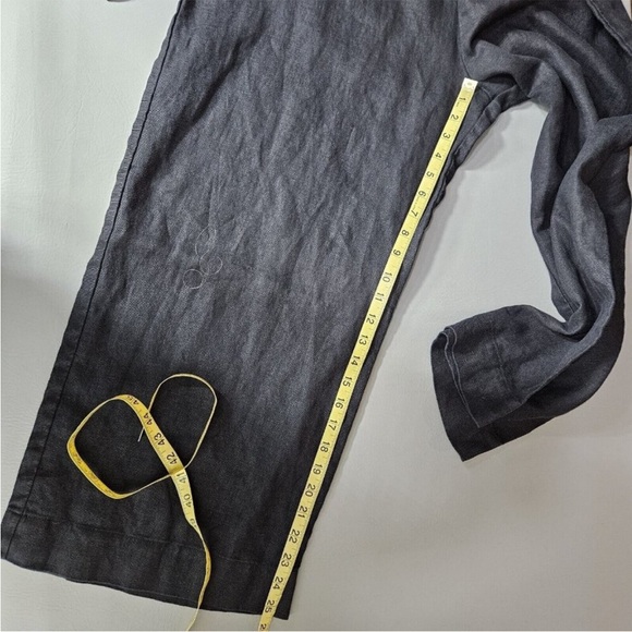 Elizabeth Suzann Jumpsuit Tall Large Women's Mara Black 100% Linen Minimalist - Picture 6 of 14